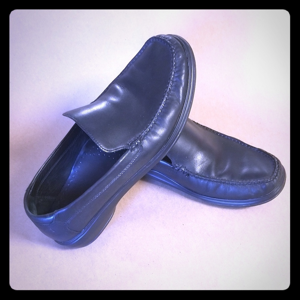 Men's Black Leather Cole Haan Driving Loafers 10.5